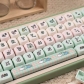 Strawberry Milk Green Pig 104+31 MOA Profile Keycap Set Cherry MX PBT Dye-subbed for Keyboard